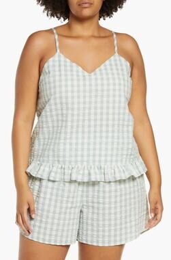 Open Edit Seersucker Matching Summer Pajama Short Set Nordstrom | Blue White | S